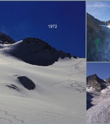 Gletscherrückgang ab 1972
