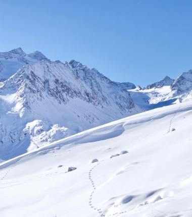 Ab der Höhe des Stubaier Höhenweges liegt unter dem Pulverschnee teilweise Altschnee!
