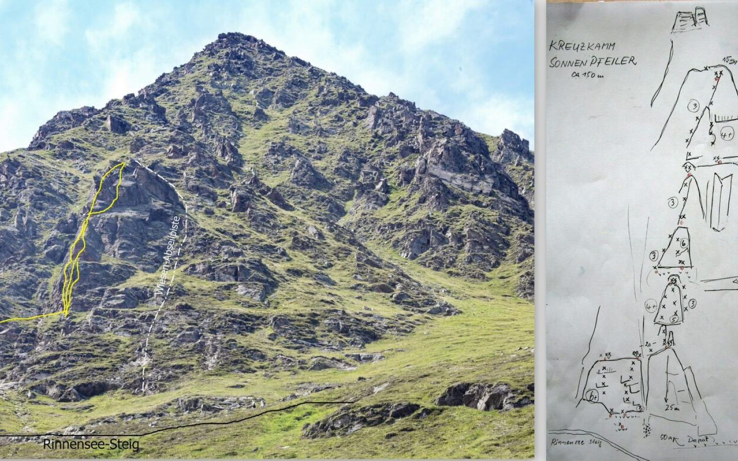 Le palestre di roccia e le vie di arrampicata per esercitarsi nei dintorni più ampi del rifugio sono quasi tutte libere dalla neve