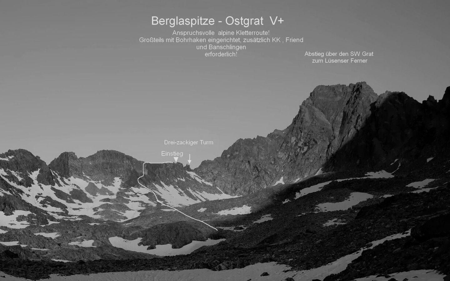Alpine climbing on the Berlasspitz east ridge!