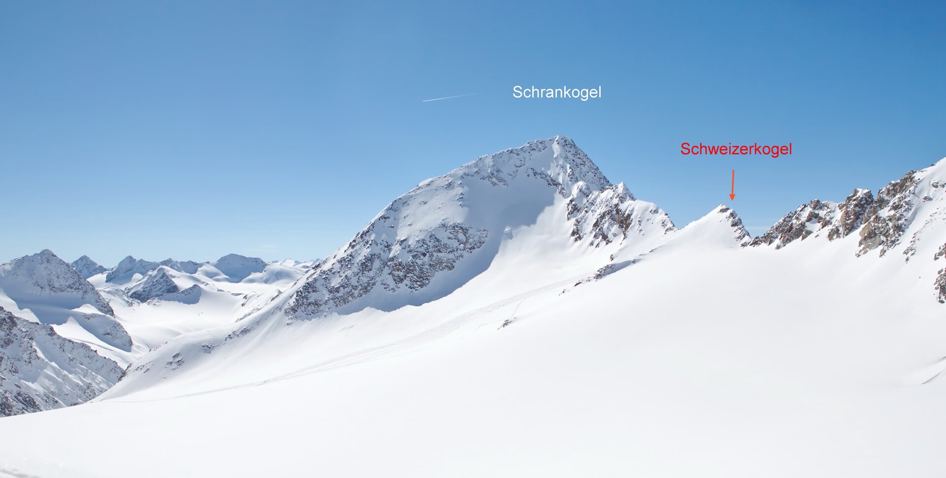 Punkt zwischen Schrankogel u. Schrankarkogel 3290m
