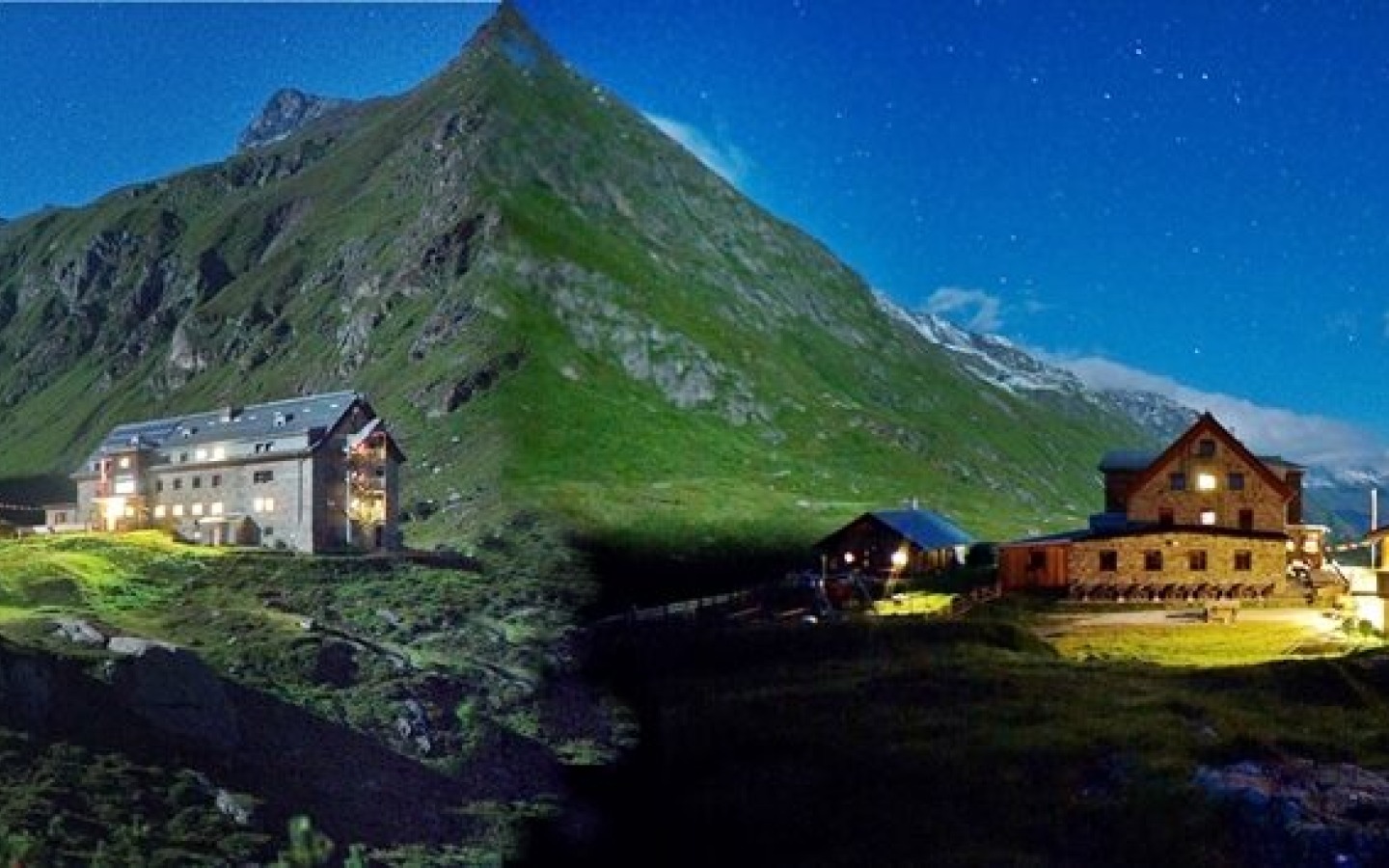 Under the starry sky
