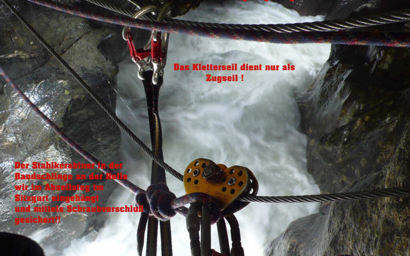 Per i recenti avvenimenti pubblichiamo online la nostra proposta per l'attraversamento del torrente nell'Hexenkessel della via ferrata Hoellenrachen.