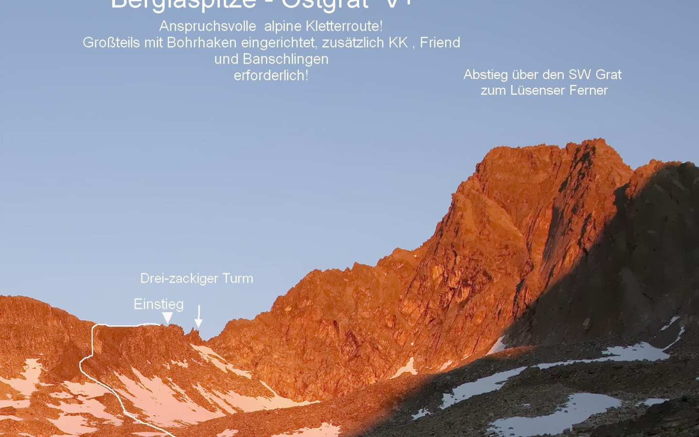 Grande classica - cresta est della Berglasspitze