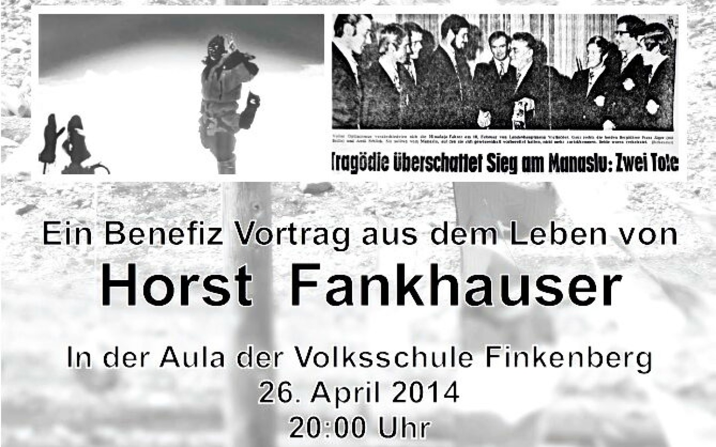 Conférence de Horst Fankhauser sur le thème « MONTAGNES – moments forts et tragédies »