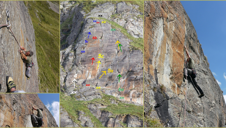 Mehrere Klettergärten in Hüttennähe